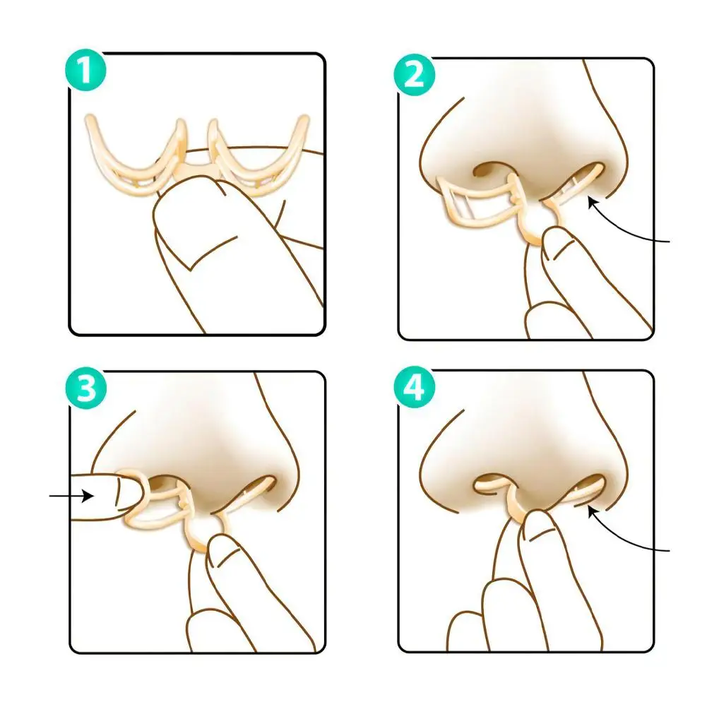 코 확장기 코골이 방지 실리콘 코 클립, 코골이 방지 호흡 보조 장치, 수면 개선