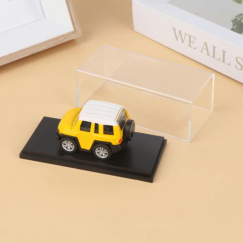 1pcs 1:64 Transparent Acrylic Hard Cover Protective Case PVC Display Box For Car Model Figure Collectible Miniature Storage Box