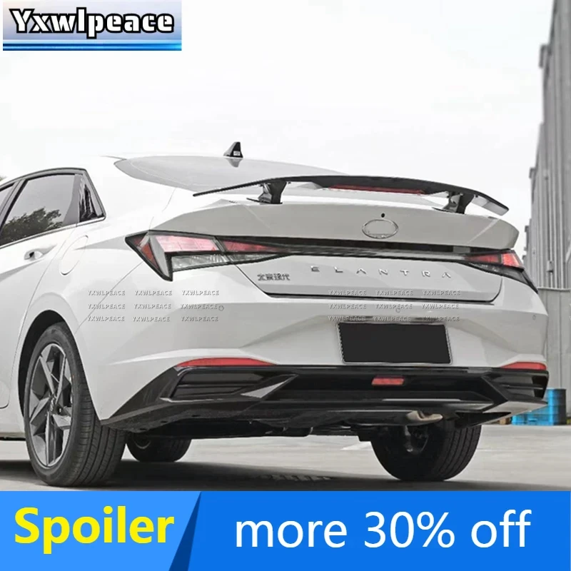 

For Hyundai Elantra Avante CN7 2020 2021 2022 2023 High Quality ABS Material Rear Trunk Lip Spoiler Sports Kit Accessories