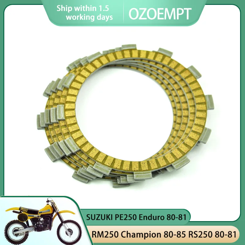 

Фибрирующая пластина сцепления OZOEMPT, подходит для SUZUKI PE250 Enduro 80-81 RM250 Champion 80-85 RS250 80-81