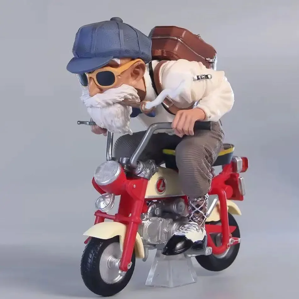 Neue 13cm Dragon Ball Z Anime-Figur Son Goku Master Roshi Motorräder PVC-Actionfigur Kame Sennin Motorrad Spielzeug für Kinder – Detail 9