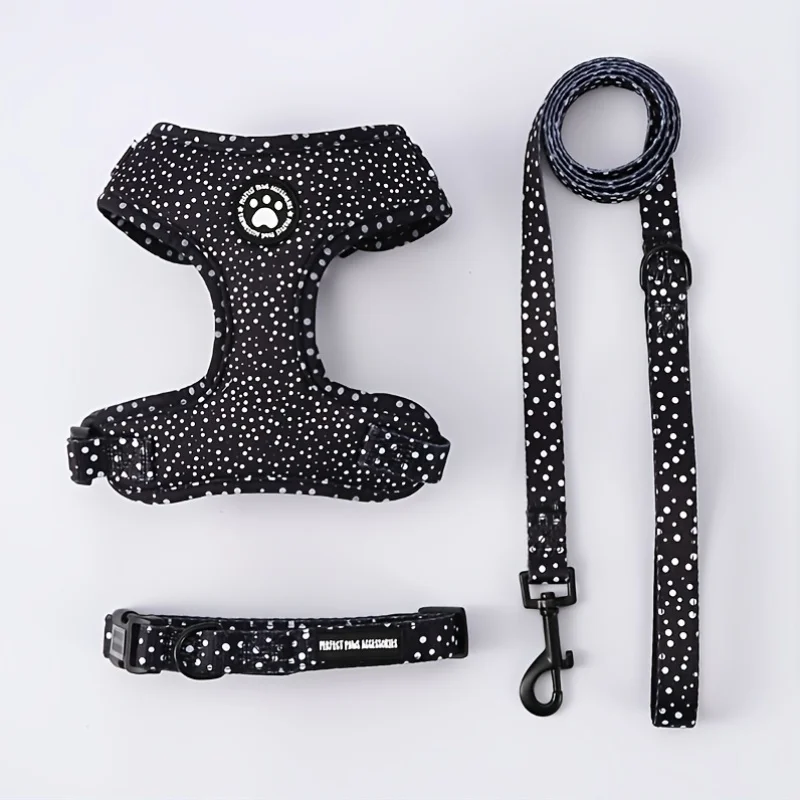 NONE Breathable Adjustable Dog Harness and Leash Set Knitted Fabric 8