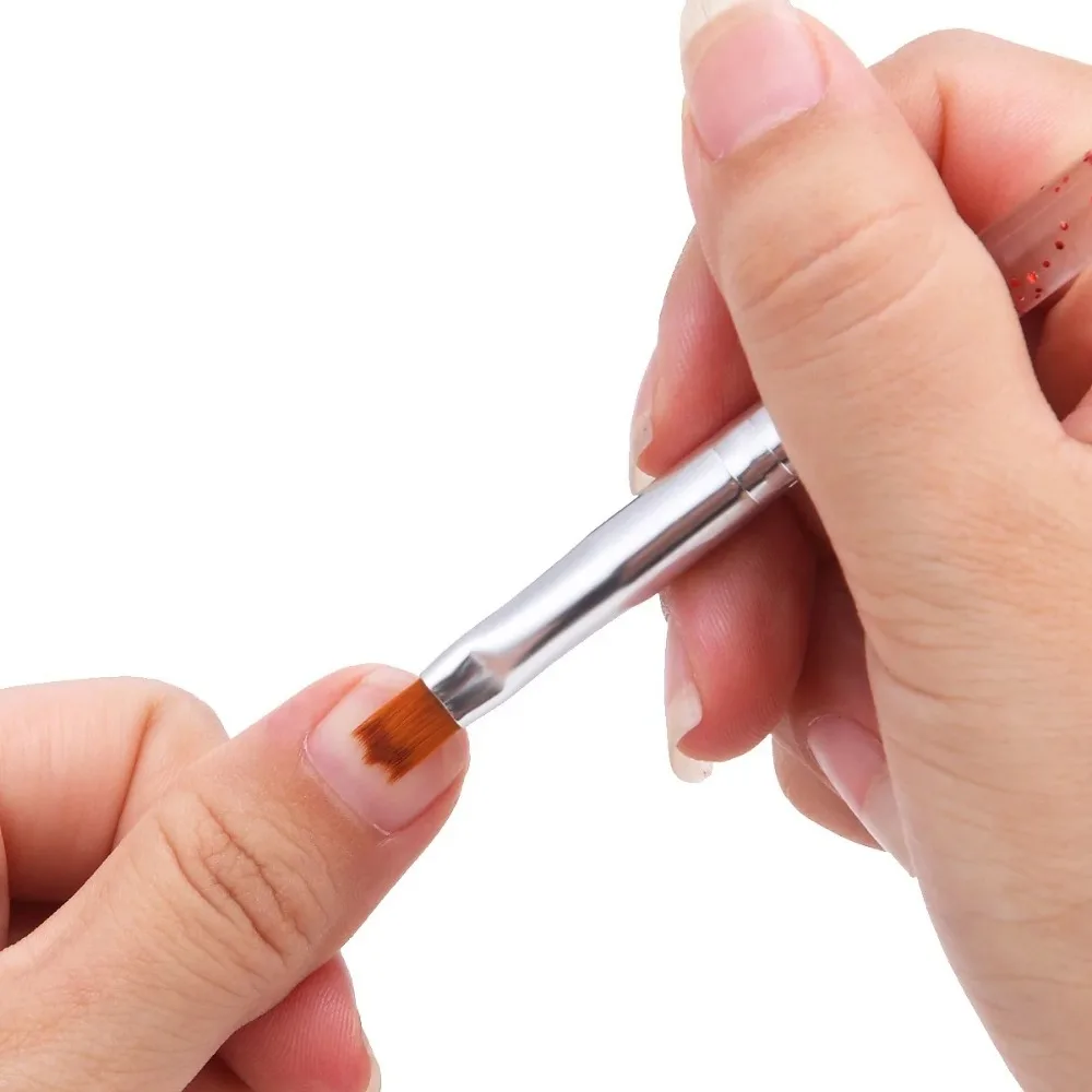 8 pezzi di pennelli per nail art in polvere acrilica, sfumatura francese, punte per gel UV, decorazione, set di pennelli per pittura all'ingrosso