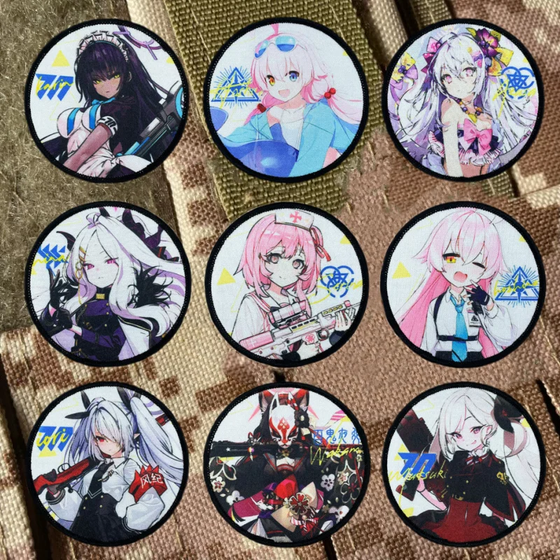 Hoshino catalpa Blue Archive Tactical Military Armband Patch Hook and Loop Morale Badge Backpack Hat Accessories Stickers