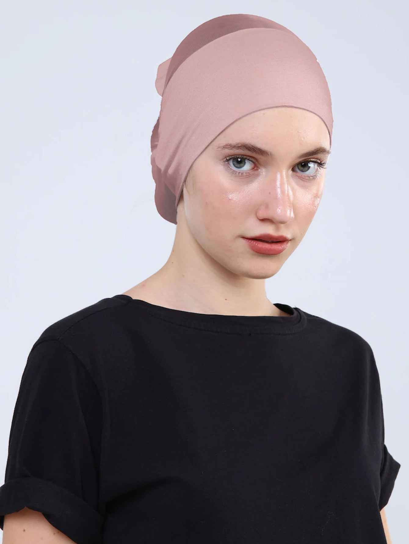 1 pièces Style musulman sport femmes foulard couleur unie maille foulard respirant foulard instantané Turban instantané