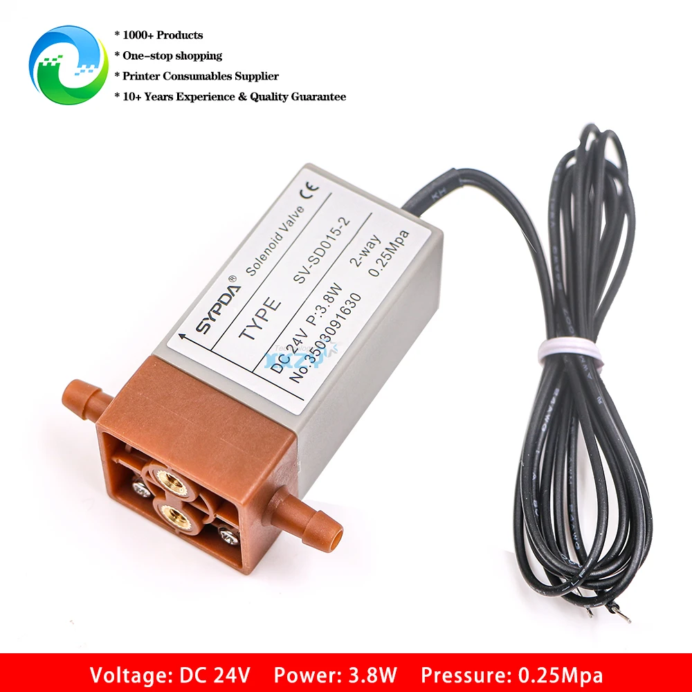 SYPDA 2-Way Solenoid Valve SV-SD015-2 for UV Flatbed Machine Solvent Printer Magnetic Valve