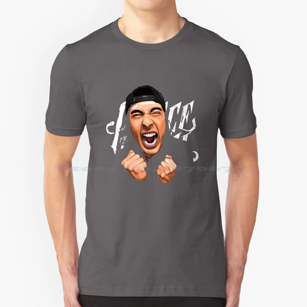 Vic Fuentes Screaming T Shirt 100% Cotton Tee Pierce The Veil Ptv Vic Fuentes Emo Band Screamo Growl Poppunk Long Hair