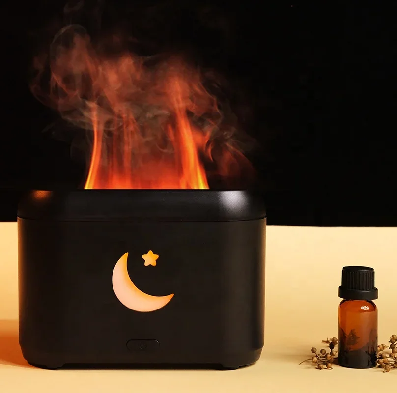 Flammen aroma Diffusor Ultraschall Feuer Luftbe feuchter Diffusor USB ätherisches Öl Flammen diffusoren mit Schlaflied