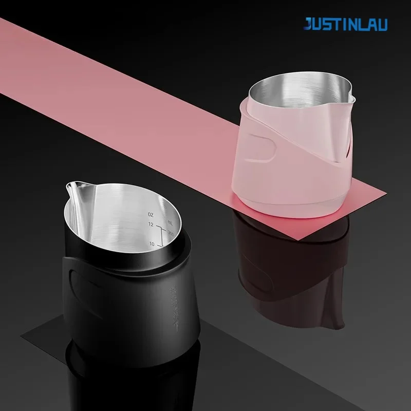

JUSTINLAU профессиональные инструменты для изготовления молочной пены латте, кувшин для вспенивания молока, без ручек, из нержавеющей стали, кухонные аксессуары для бариста