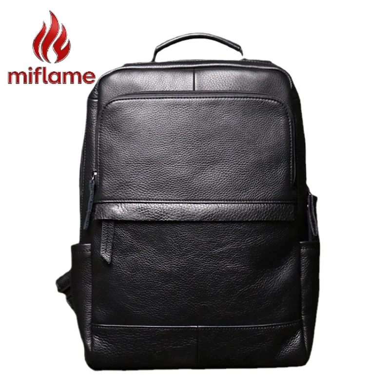 

Genuine Leather Backpack Convertible for Men Women Large Capacity Laptop Travel Hiking Business Casual Rucksack