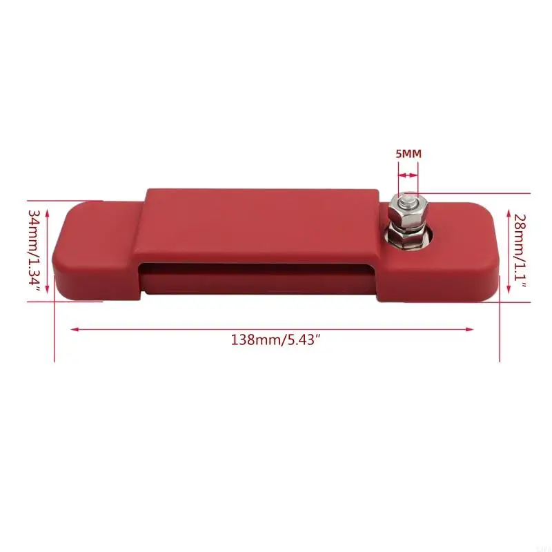 A3PA 12 Terminal Power Distribution Block Bus Bar with Covers and Lock Washer 180 Amp