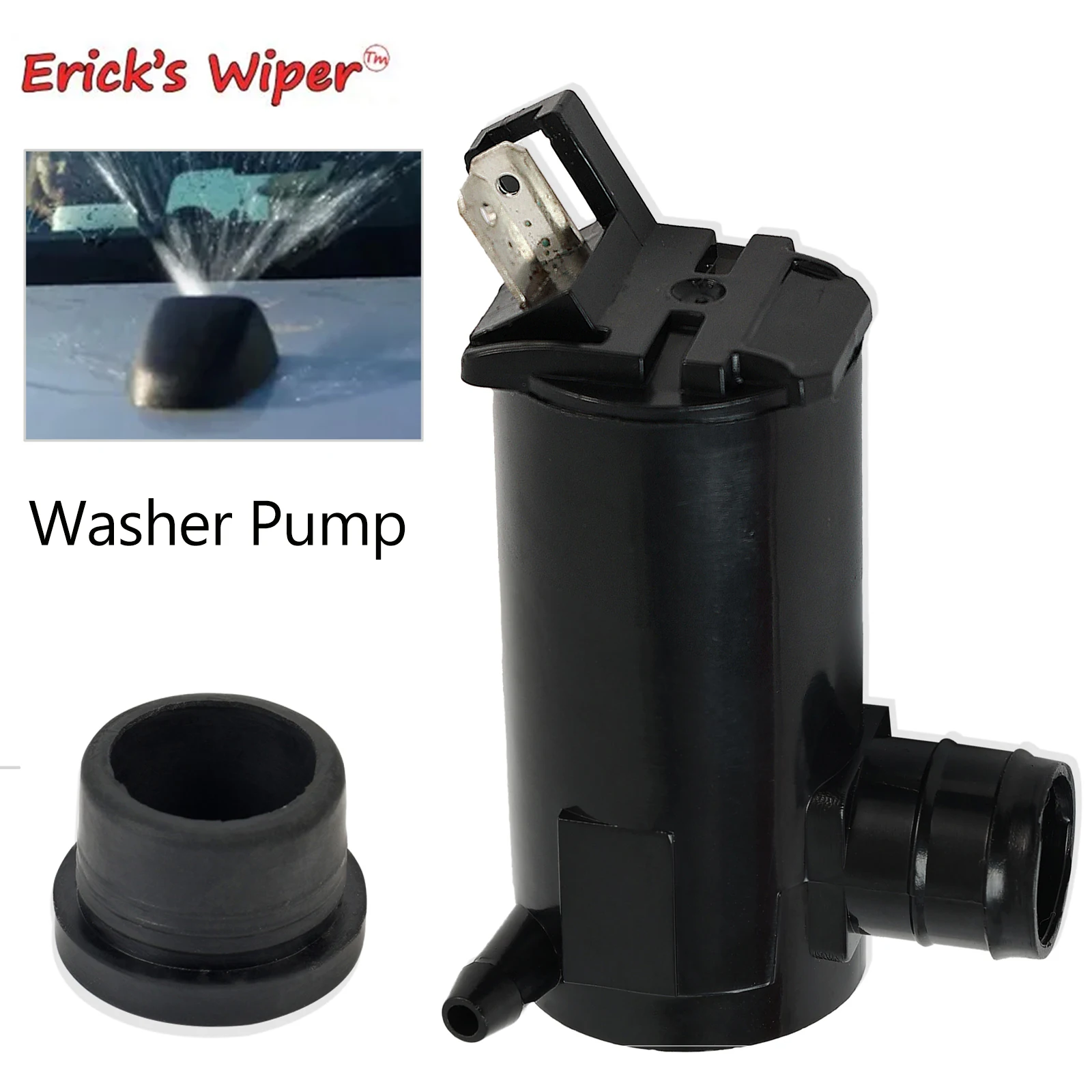 Erick\'s Wiper Front Windshield Windscreen Wiper Washer Pump Motor with Grommet For Honda Acura Suzuki 38512-SC4-673 38512SDAA01