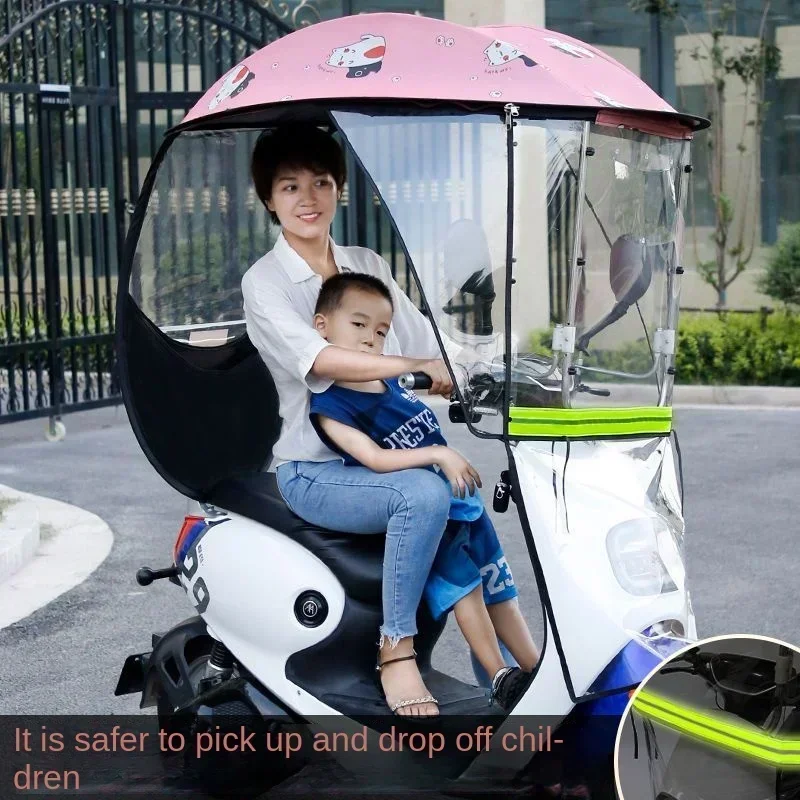 Snow Cover Sunshade Universal Electric Motorcycle Rain Cover Canopy Awning Rainproof Sunscreen For Scooters Battery Motorcycle