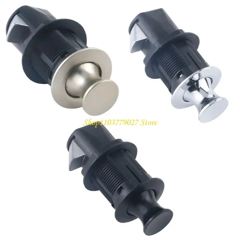 

C4DF Universals Zincs Alloy Flush Mount Cabinet Door Lock Round Embedded Push to Open Lock For Marine Furniture Hardware