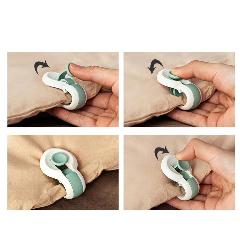 

6Pcs Sheet Fasteners Strong Hold Quilt Clips for Bed Linens Flat Sheets Slipcovers Mattress Protectors Easy Secure Green