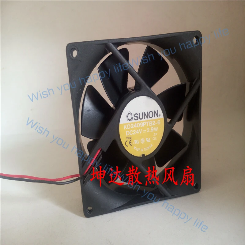 L... 1pcs SUNON KD2409PTB2-6 24V 2.9W 9CM 2-wire inverter dual ball cooling fan