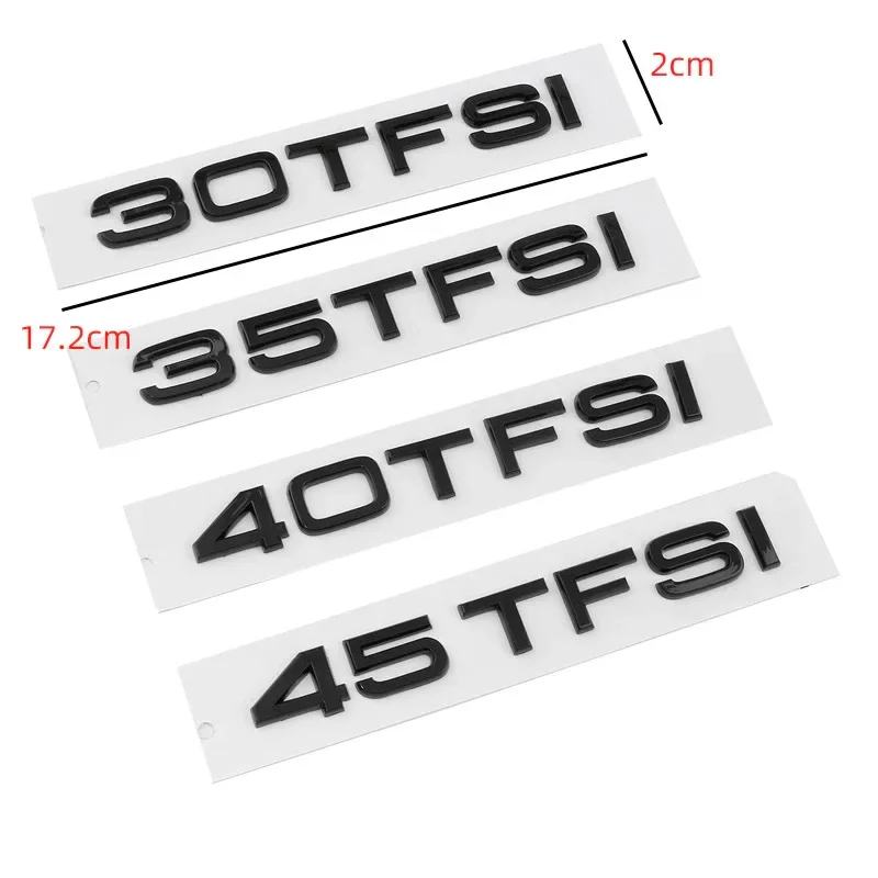 1pc AUDI ABS 30TFSI 35TFSI 40TFSI 45TFSI 50TFSI 55TFSI 60TFSI Emblem Car Rear Trunk Badge Sticker For A4 A5 A6 A7 A8 Q3 Q5 Q7 Q8