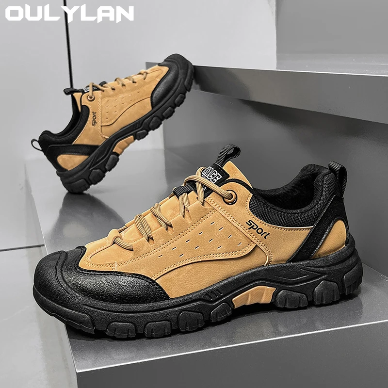 

Oulylan Men's Outdoor Hiking Shoes Casual Sports Work Shoes Breathable EVA Sole Hiking Sneakers Comfortable Walkng Shoes