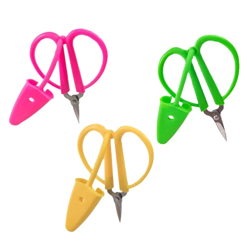 Mini Scissors Portable Thread Embroidery Students Hand With Hard Hat Pocket Boobs