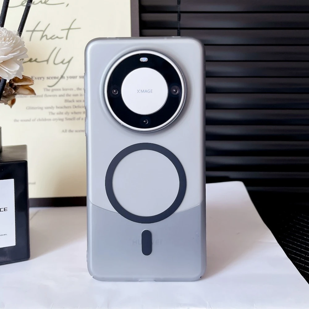 

Прозрачный магнитный чехол для мобильного телефона для Huawei Pura80Ultra Pura70Pro P60 P50 Frosted Ice, простой защитный чехол для ПК с защитой от падения