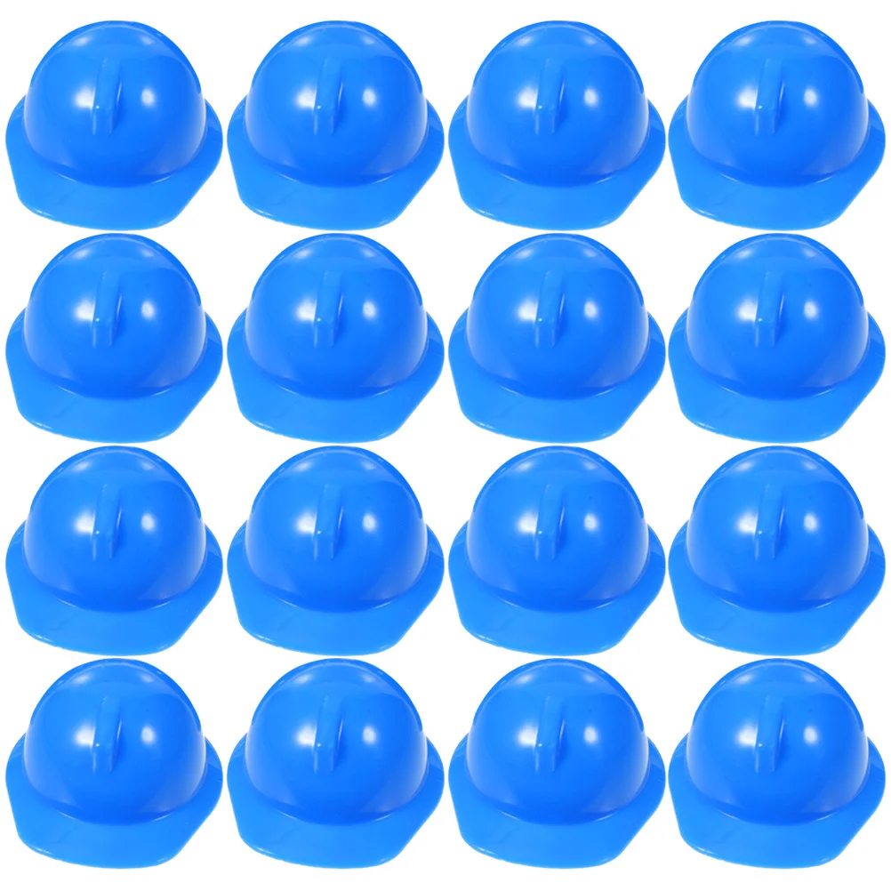 30pcs Miniature Construction Hats Mini Safety Hard Hat For Dress Up Worker Birthday Party Supplies Tiny Cake Topper Decor