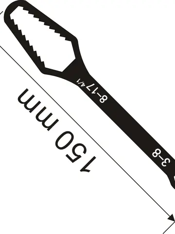 1pc Universal Double Ended Wrench, Self-Tightening 3-17mm Screw Nuts Repair Wrench, Double-Headed Ratchet Spanner, Adjustable