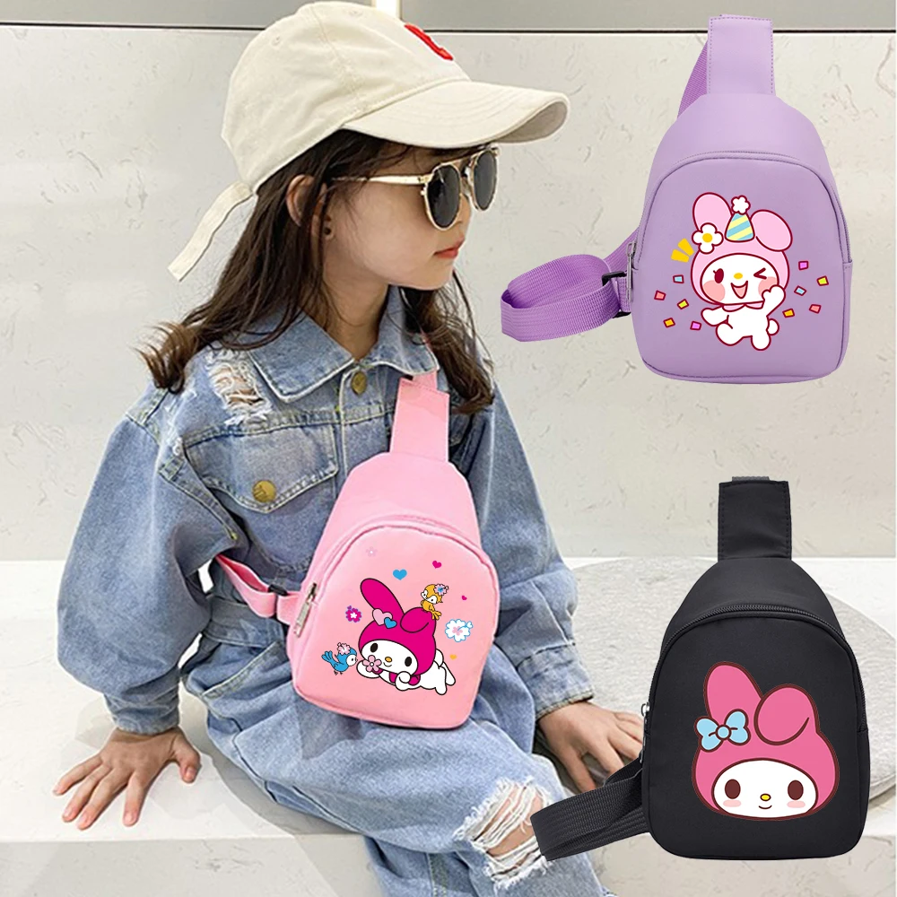 

Сумки на плечо My Melody Kawaii, модная нагрудная сумка, дорожная сумка, повседневные портативные сумки, поясная сумка, подарки для девочек