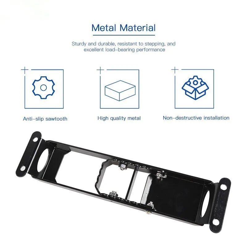 Auto Buitendeur Scharnier Vouwen Voetpedaal Peg Rest Pedaal Plaat Voetsteunen Voor Jeep Wrangler JK JL JT 2007-2025 Mat Zwart