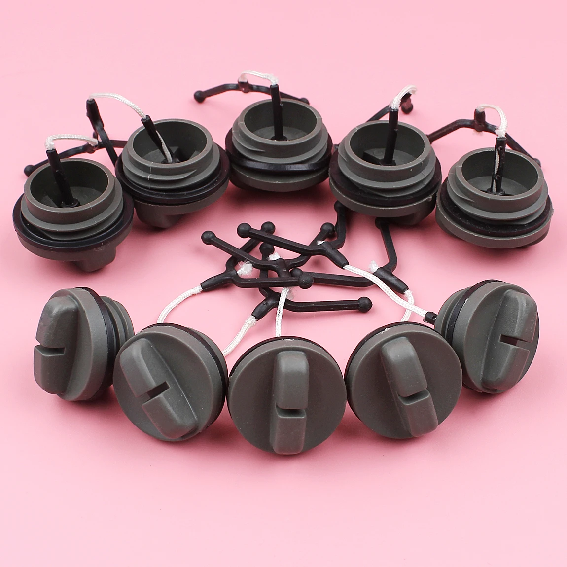 Fuel Cap Oil Cap Set For Poulan Pro PP415 PP425 PP475 PP505 Replace Part No.501626602 , 503431402 Chainsaw Spare Parts