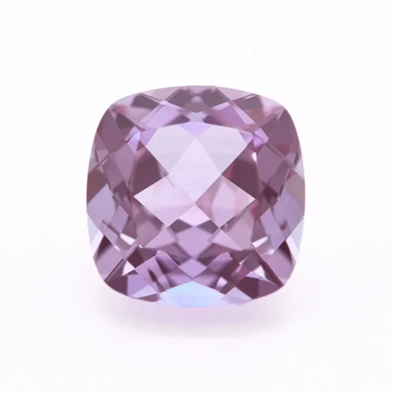 Lab Grown Stone Alexandrite Cushion Shape Square Purple Color Charms Selectable AGL Certificate for Diy Jewelry Making Materials