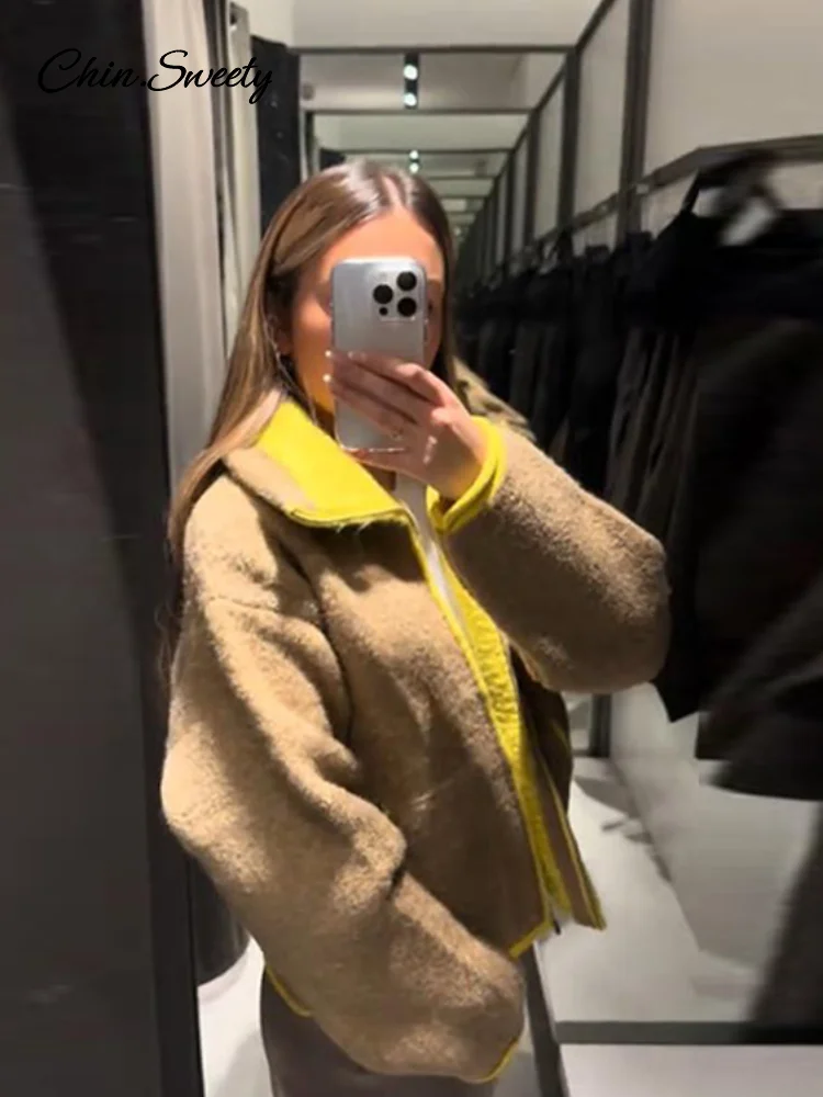 سترة نسائية عصرية برقبة واقفة وجيب بسحاب وأكمام طويلة سترات منفوخة للسيدات جديدة للخريف والشتاء ملابس خارجية غير رسمية للشارع #2