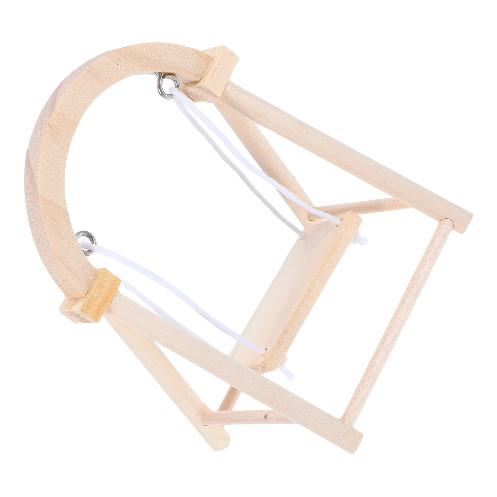 

Realistic Miniature Swing Wooden Garden Ornament for Dollhouse Series Home Decor Craft DIY Micro Scene Enhancement Accessory