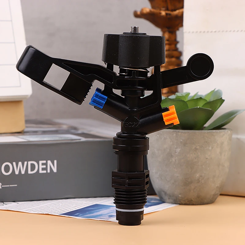 

Вращающийся спринклер для орошения газона, 360 градусов, автоматическое вращение, головка для распыления воды с двумя отверстиями для сада и двора