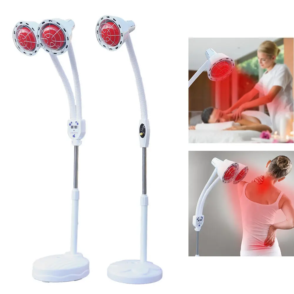 275W IR Infrared Red Heat Light Floor Stand Pain Relief Lamp Therapy Therapeutic Infrared Red Light Therapy Lamp