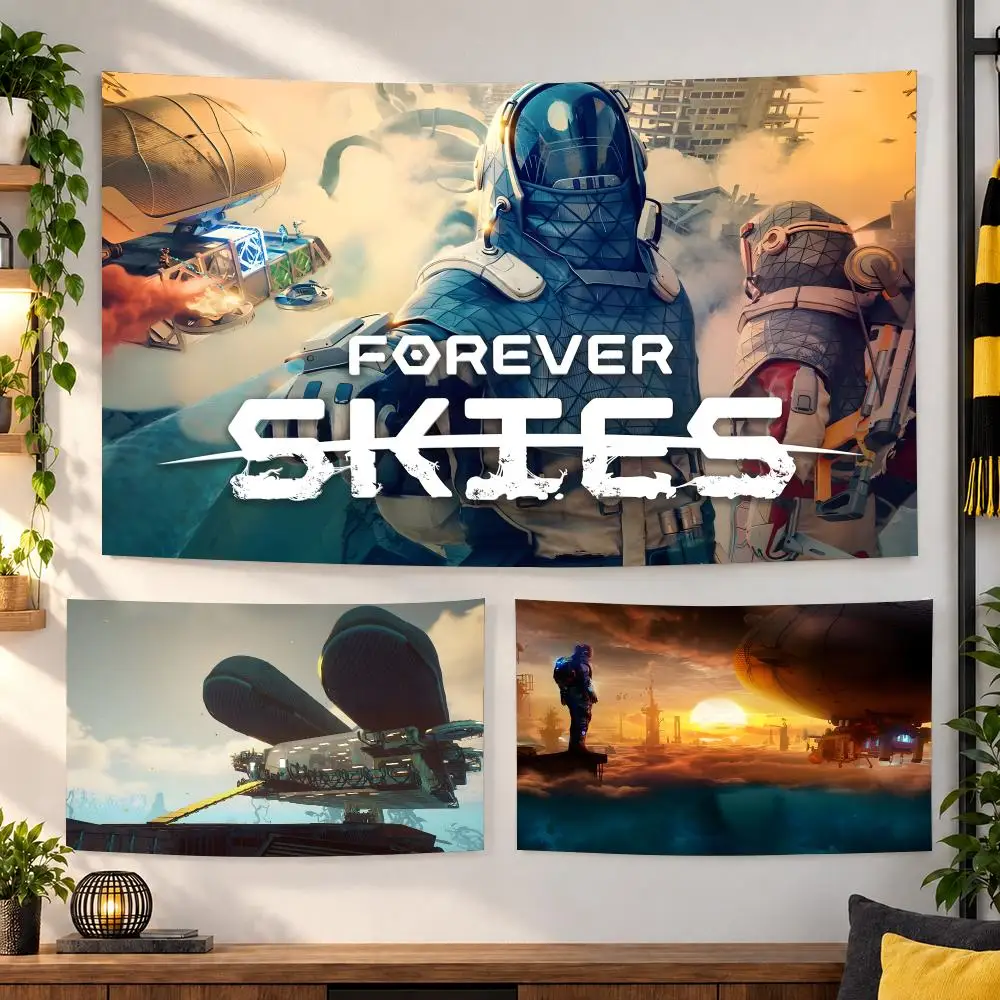 Forever Skies Tapestry House Bedroom Living Bar Garden Microfiber Decoration Background