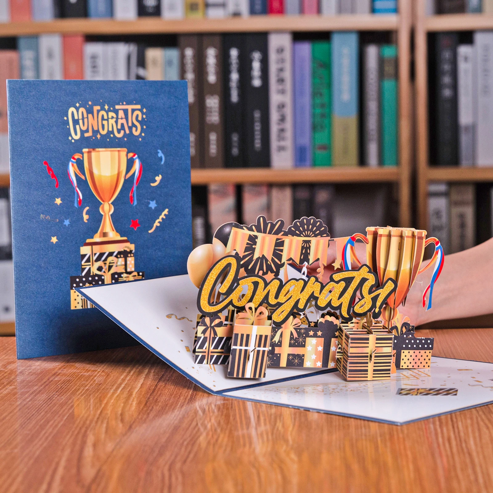 Pop Up Congrats Card, Graduation Card, Congratulations Card, 3D Greeting Card for Business High School College University