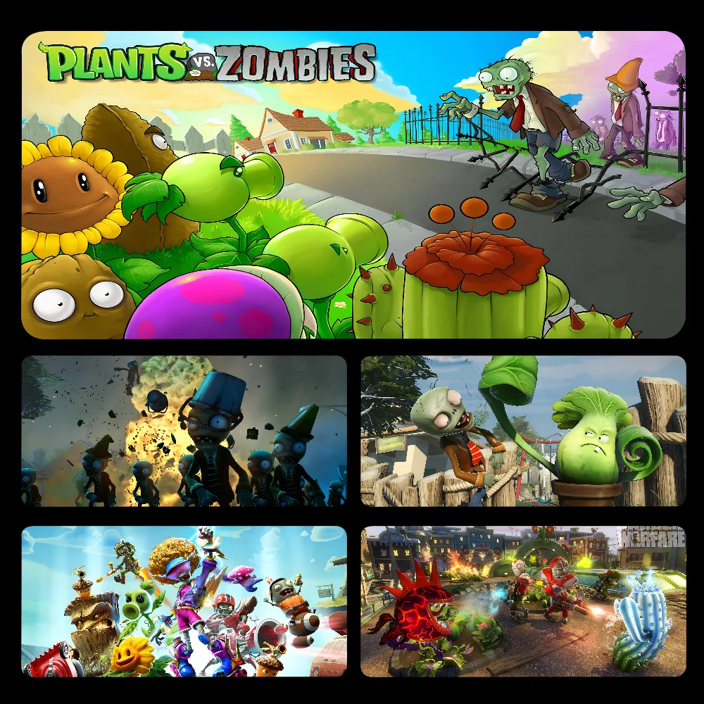 HD P-Plants Vs Z- Zombies Mousepad Large Gaming Mouse Pad LockEdge Thickened Computer Keyboard Table Desk Mat