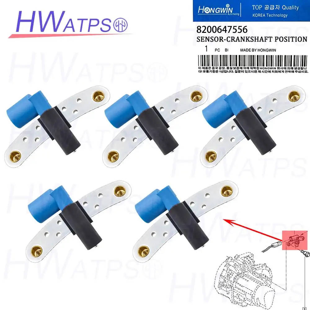 

1/3/5 шт. 8200647556 Датчик положения коленчатого вала подходит для Nissan Kubistar Renault Grand Scenic Laguna Megane Scenic 8200468647