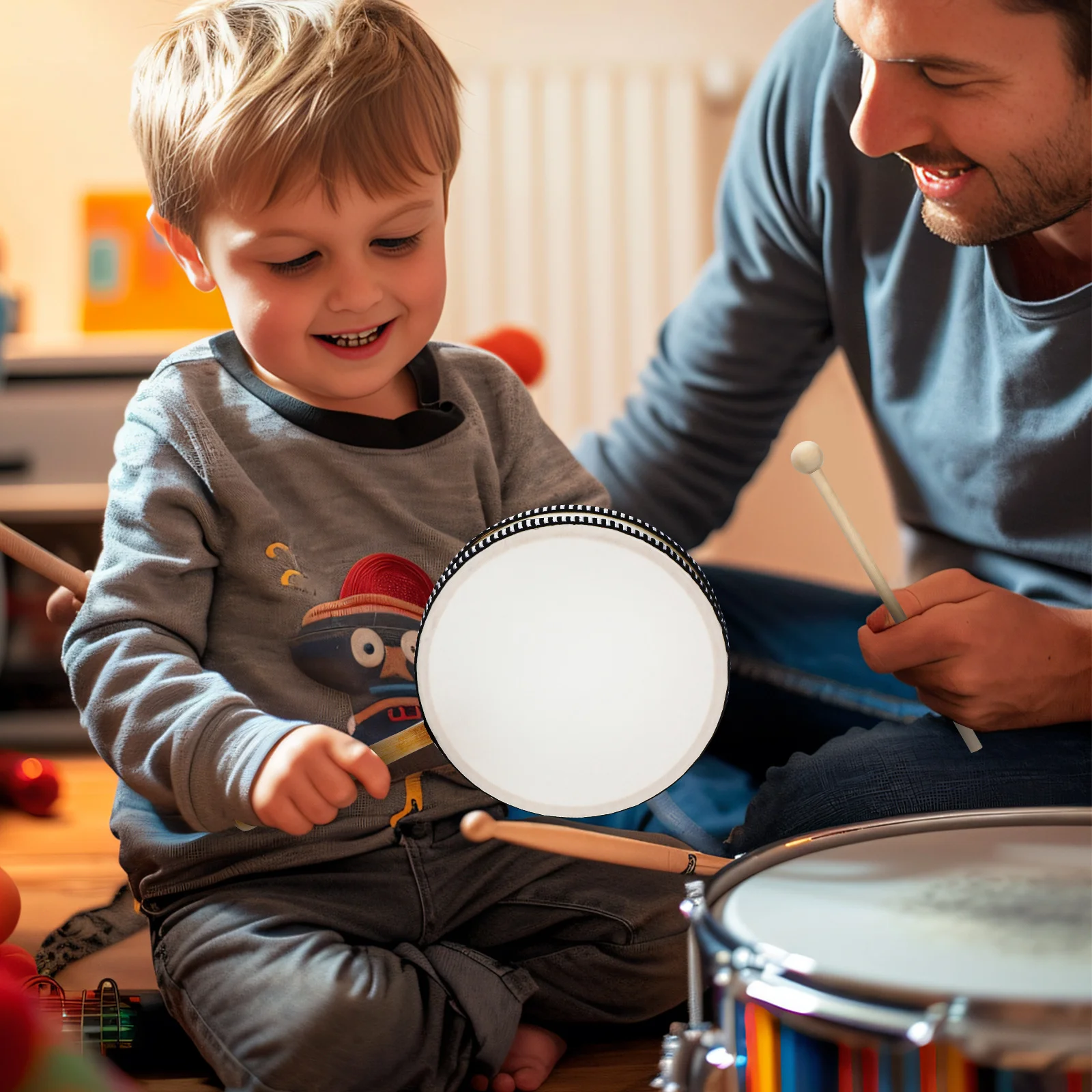 أداة قرع الطبلة اليدوية لمجموعة الطبول الخشبية أداة طبول تعليمية موسيقية طبول يدوية #2