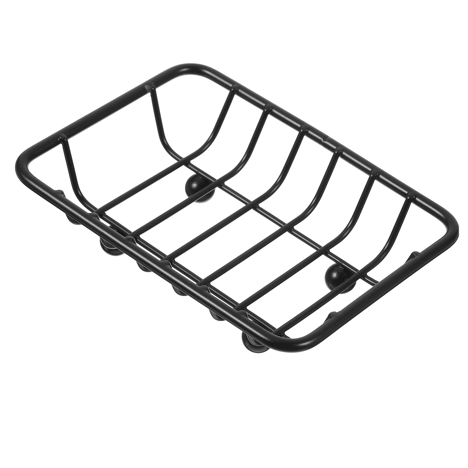 

Soap Holder Draining Case Bar Bathroom Dish Shower Rack Tray Wrought Iron Travel