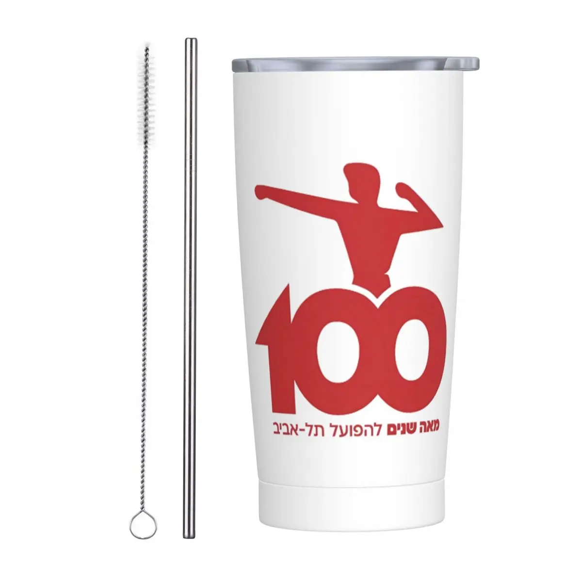 

Hapoel Tel Aviv Insulated Tumbler, 20oz Tumbler with Lids and Straws Stainless Steel Vacuum Travel Mug Coffee Cup