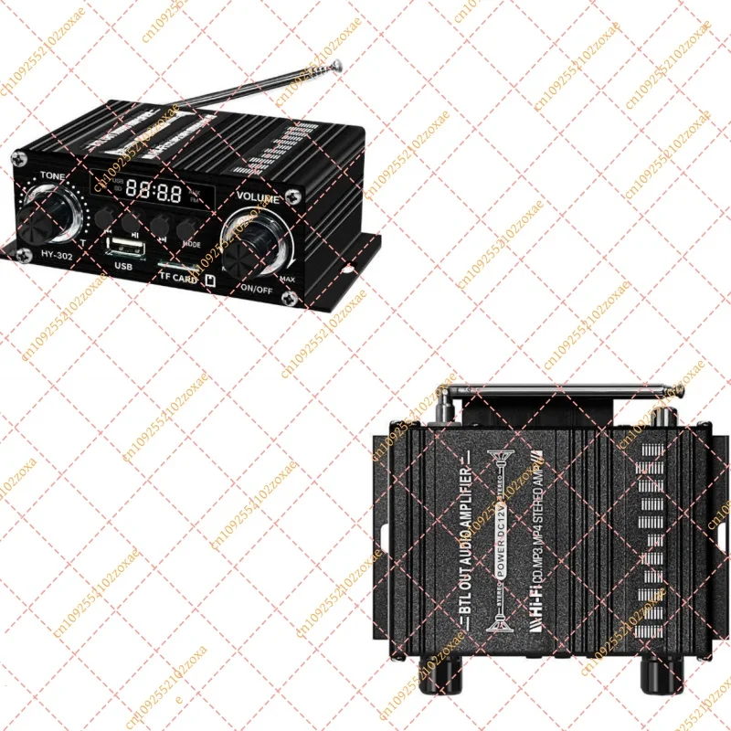 HY-302 12V Bluetooth Digital Amplifier – Portable Stereo Audio Power for Home & Car