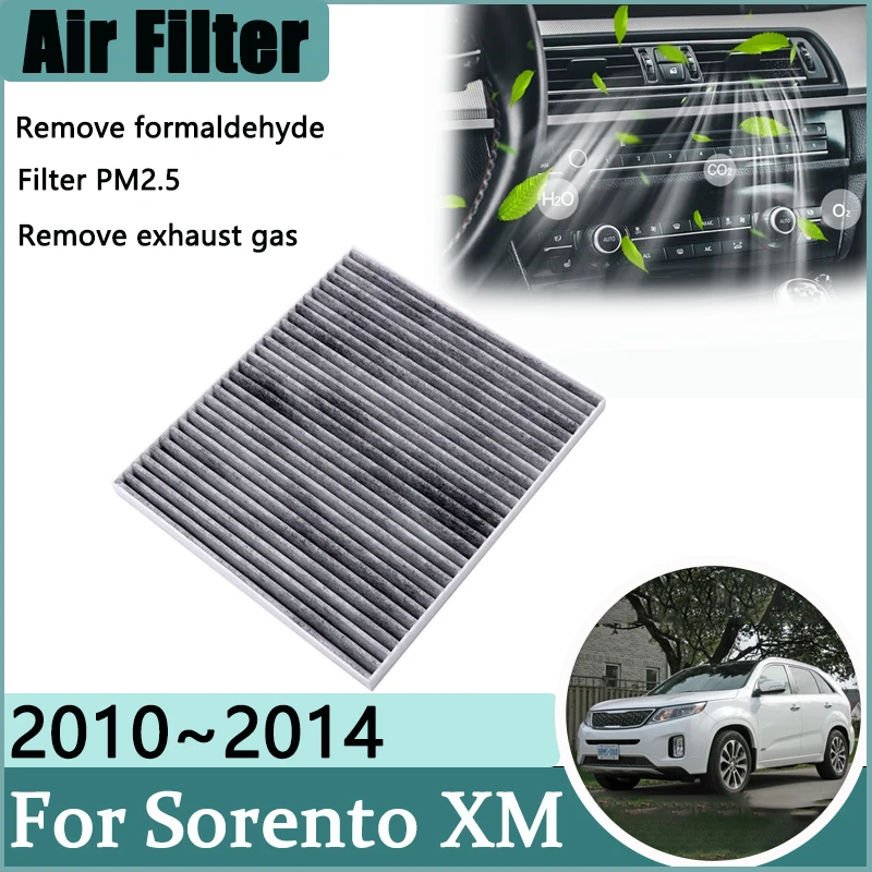 Air Conditioner Filter For Kia Sorento XM MK2 2010~2014 2013 2012 Purification Accessories Activated Carbon Engine Filter Grid