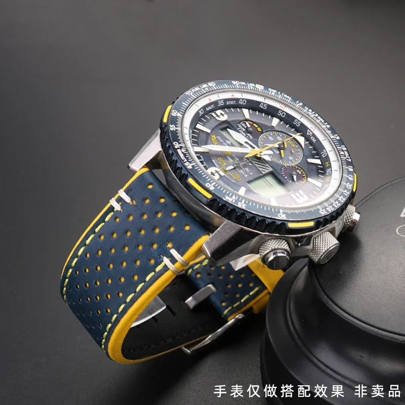 Dla obywatela Sky Eagle niebieski anioł bransoletka druga generacja JY8078 JY8078-01L/52L seria skórzany pasek do zegarka pasek do zegarka 22mm