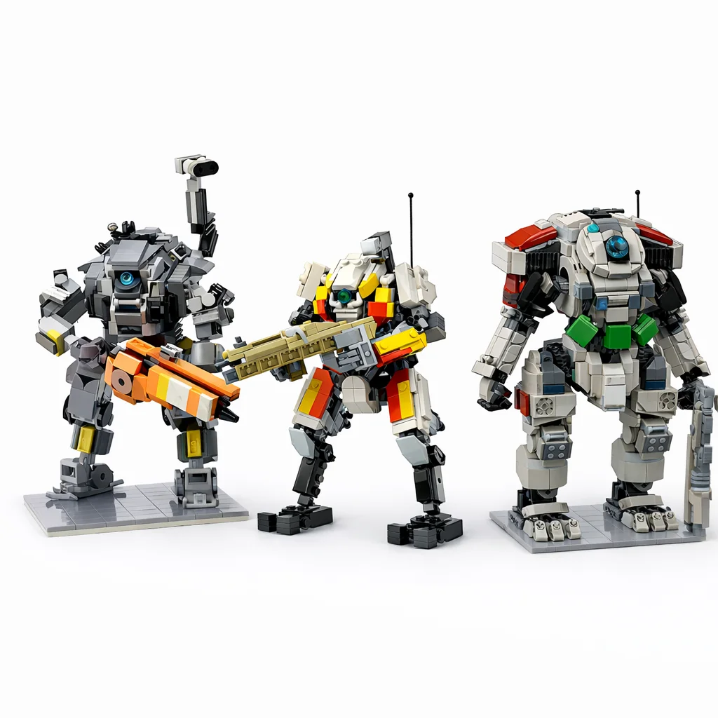 

MOC Mecha Robot Building Blocks Set Sci-Fi Combat Mech Soldier DIY Assembly Bricks Model Toy Display Gift for Kids Boys