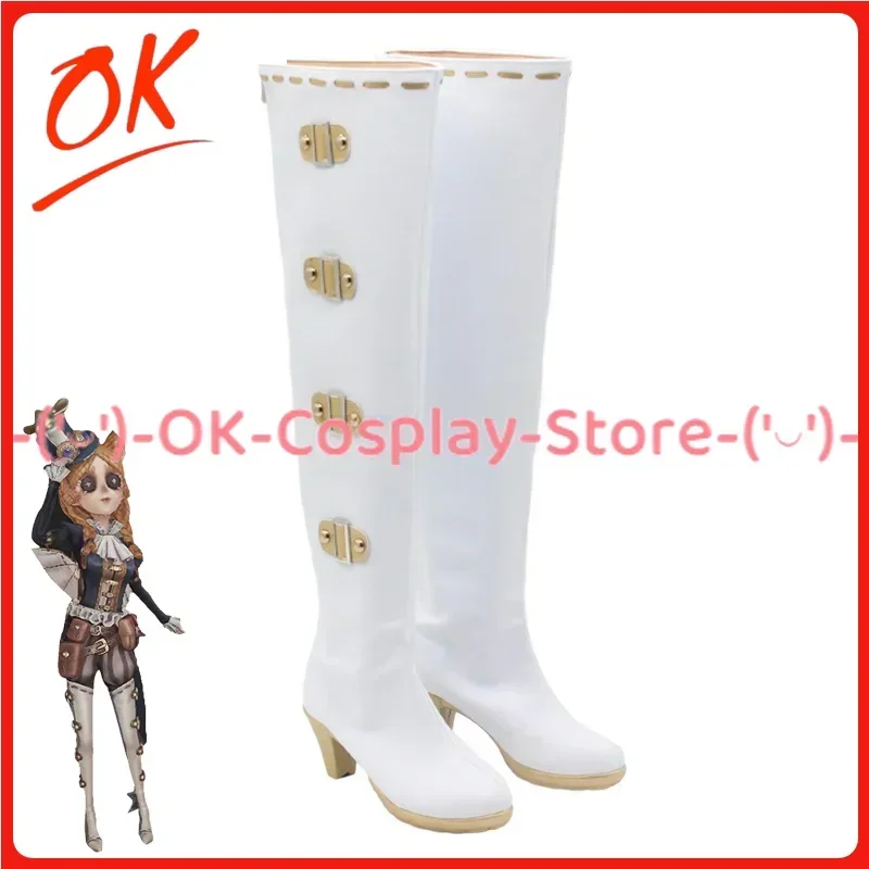 [Customized] Identity V Anne Lester Toy Merchant Cosplay Shoes Anime Game Roleplay Prop Halloween Carnival Party PU Leather Boot