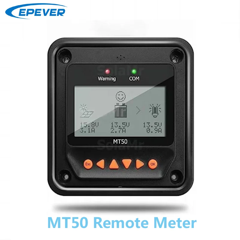 EPEVER MT50 Remote Meter Monitor and Set Data of Tracer-AN/BN TRIRON-N VS LS-B Series Solar Charge Controller LCD Display