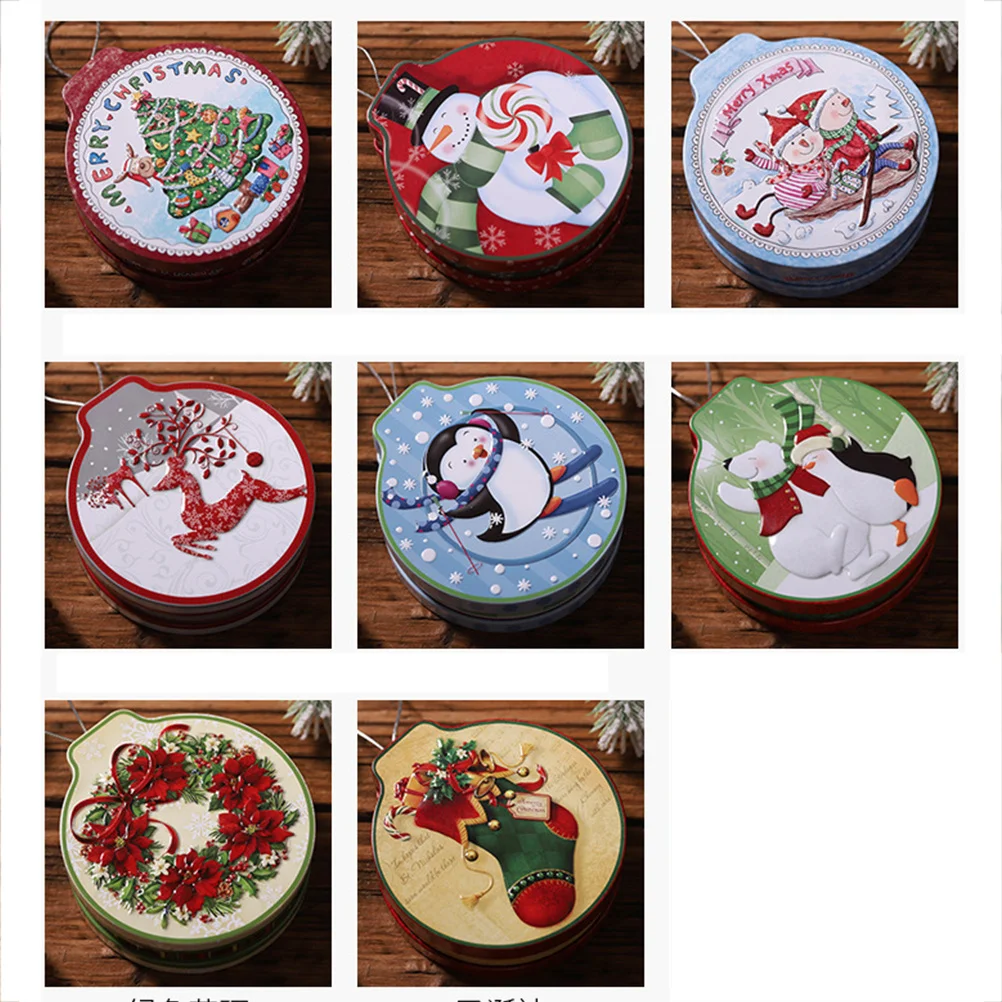 

Candy Jar Round Bump Tinplate Christmas Gift Box For Tea Leaves Chocolate Wedding Party Favors Holiday Storage Container