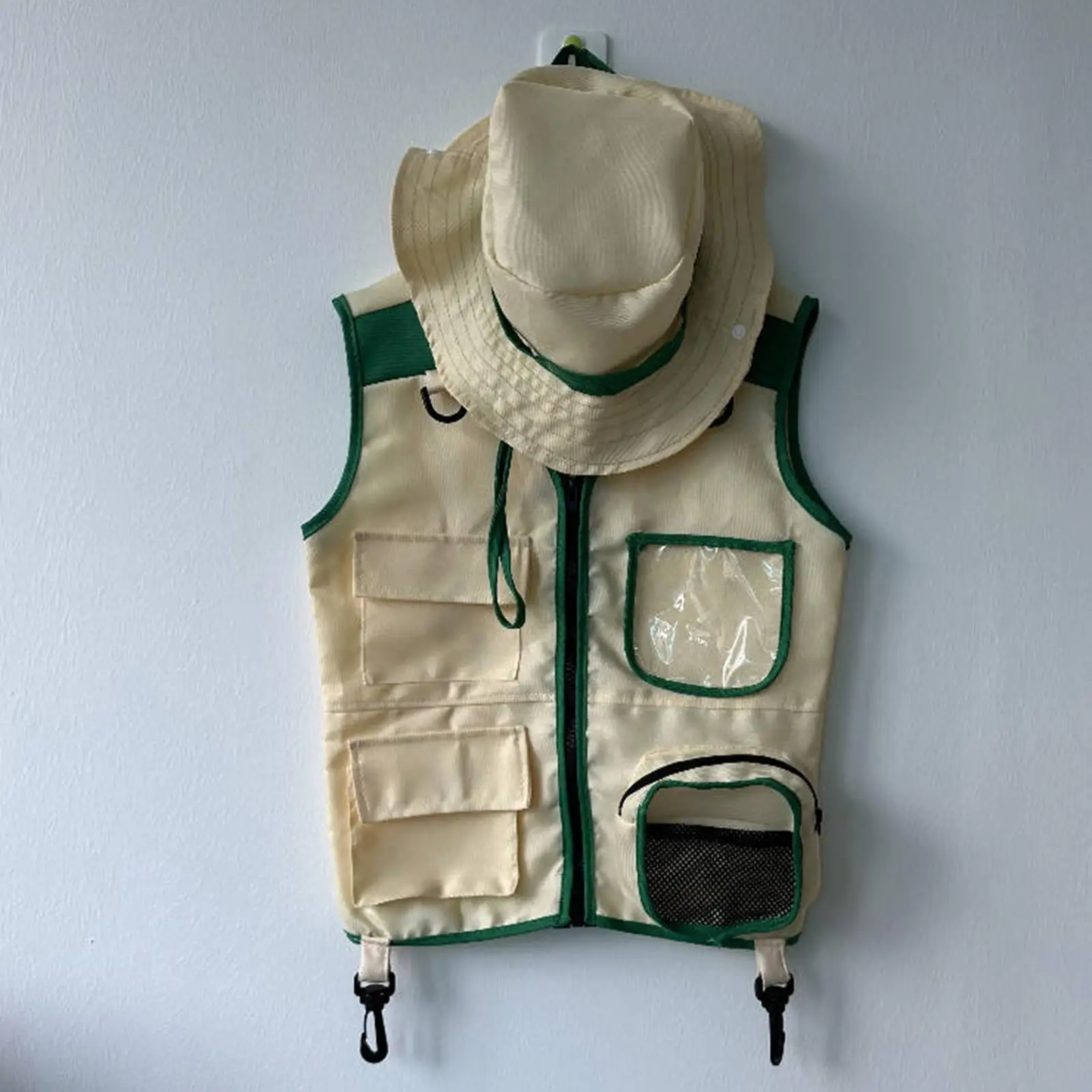 

Kids Explorer Vest and Hat Costume Jungle Vest for Boys Girls 3-12 Years Old