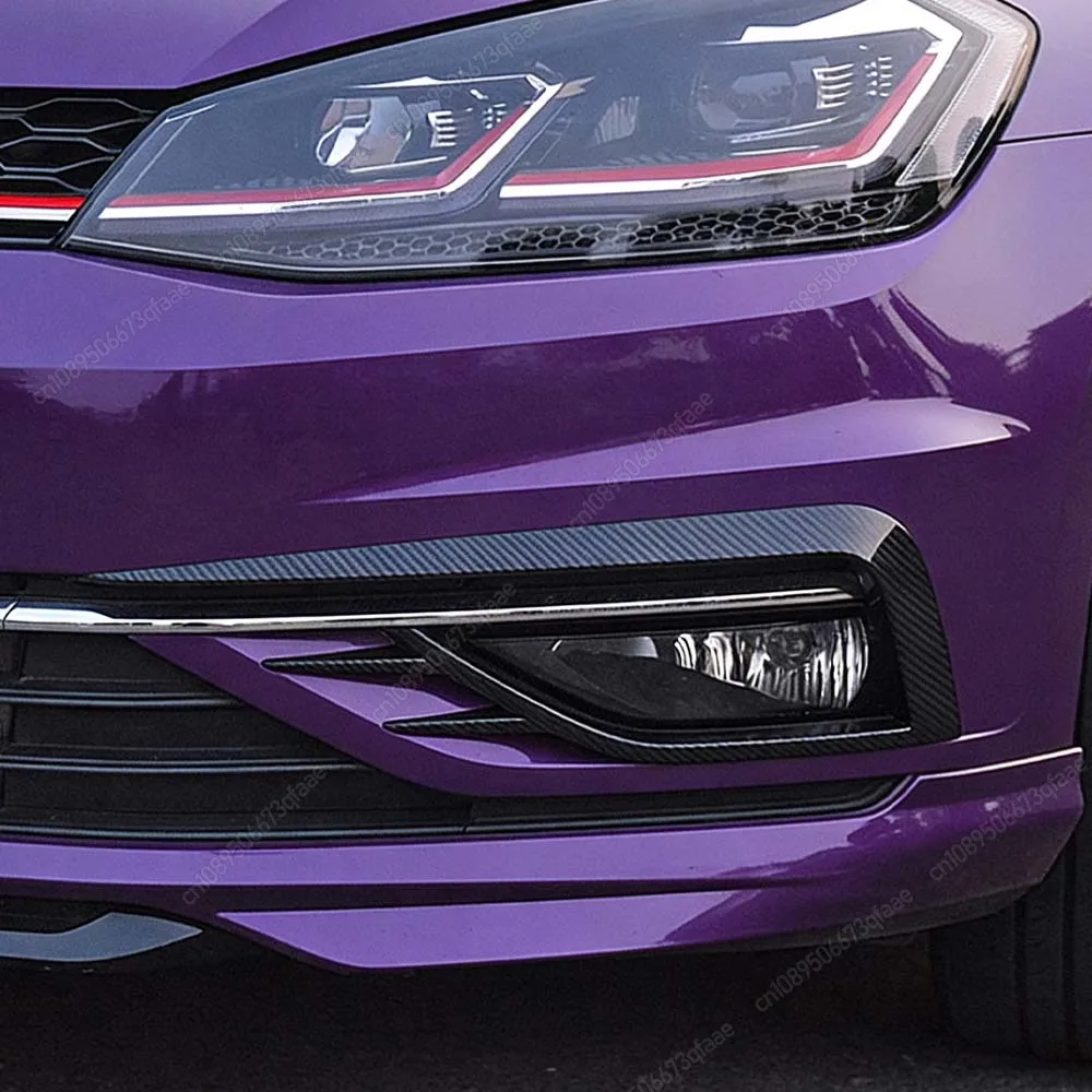 

Для VW Golf 7.5 MK7.5 2017-2020 Автомобильная передняя противотуманная фара, накладки на передний бампер, противотуманные фары, решетки, рамка, набор наклеек для бровей и век